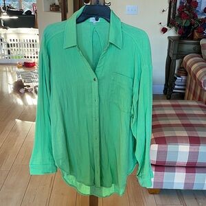 Anthropologie The Odells Green Women's Top size large